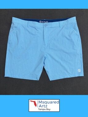 Scales Blue Golf Shorts Size 42 Lightweight Stretch Performance Shorts